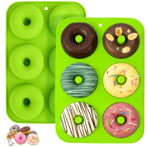 Non Stick Silicone Donut Pan 2Pack (2 Count)