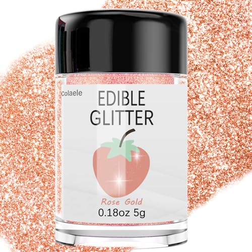 Rose Gold Edible Glitter for Cakes Drinks