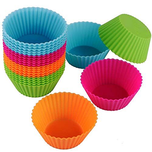 Silicone Cupcake Baking Cups Muffin Liners Reusable Silicon Muffin Tin Non