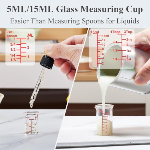 Mini Borosilicate Glass Measuring Cup Set