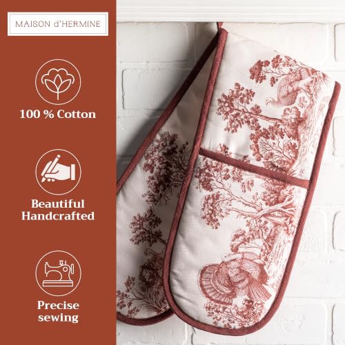 Double Oven Mitts 100% Cotton Double Oven Glove