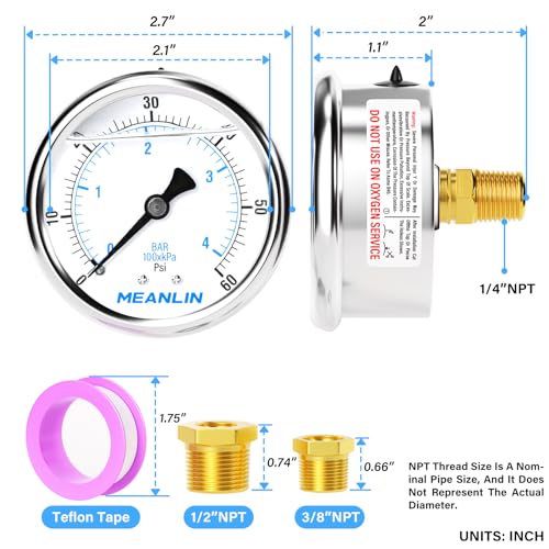 0~60Psi Stainless Steel 1