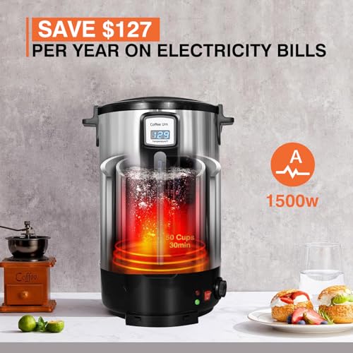 Commercial Coffee Urn 100 Cup Stainless Steel Coffee Maker