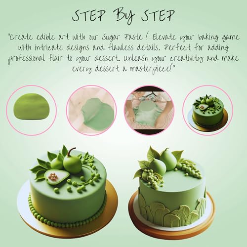 Pea Green Fondant for Cake Decorating (8.8 Ounce)