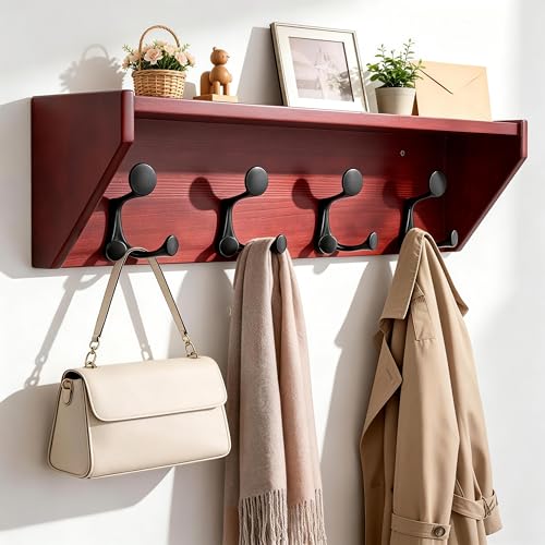 Wall Shelf with Hooks