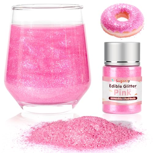 Edible Pink Glitter for Drinks10g Pink Sprinkles Cake Decorating Supplies
