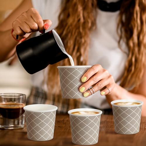 300 Pcs Count 3 oz Disposable Coffee Cups Disposable Espresso Cups Small Paper Cups 3 oz Cups for Coffee Tea Cocoa Juice Mini Paper Cups for Cafes Offices and Home (100 Count)