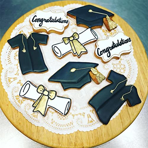 Graduation Cookie Cutters 6Pcs for Celebration Kitchen Baking (6 Count)