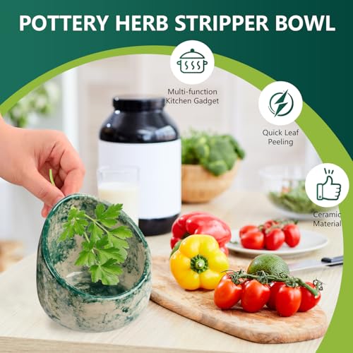 Pottery Herb Stripper Bowl