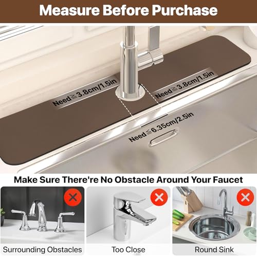 Dish Drying Mat + Faucet Mat for Kitchen Sink (2 Count)
