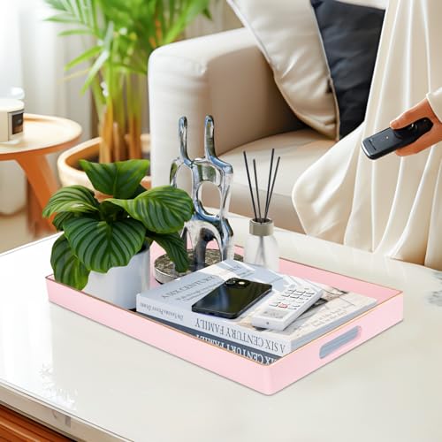 Pink Decorative Tray for Coffee Table