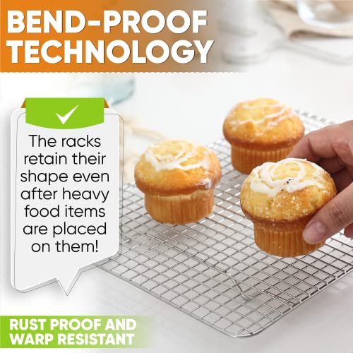 8.5" x 12" Stainless Steel Cooling Rack for Baking (2 Count)