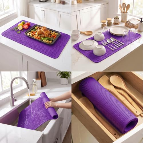 Silicone Dish Drying Mat for Multiple Usage