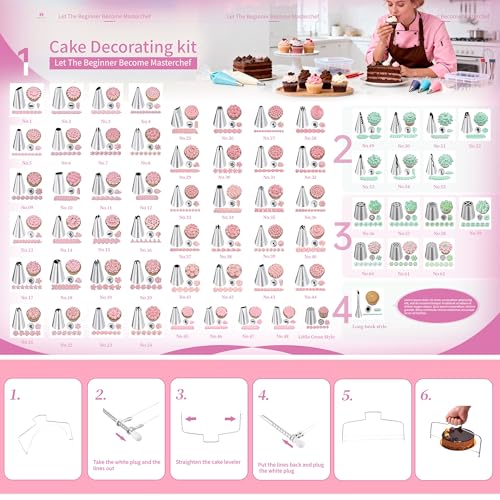 Aluminum Cake Decorating Kit (138 Count)