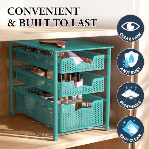 Stackable 3 Tier Slide Basket Organizer Drawer