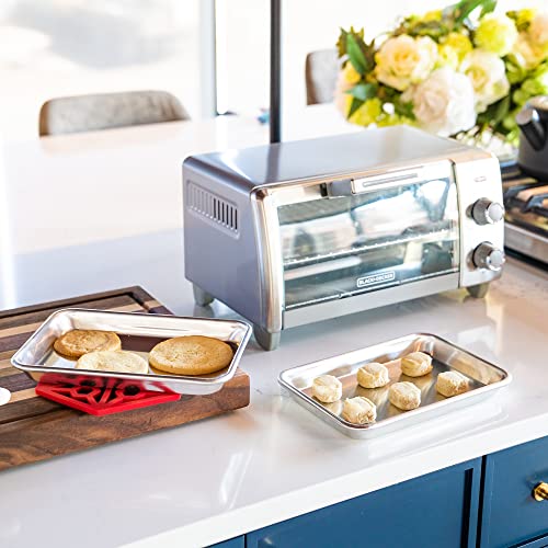 Toaster Oven Pan Nonstick Aluminum Small Tray Set of 2 (2 Count)