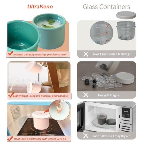 8.5 OZ Silicone Food Storage Containers (8 Ounce)