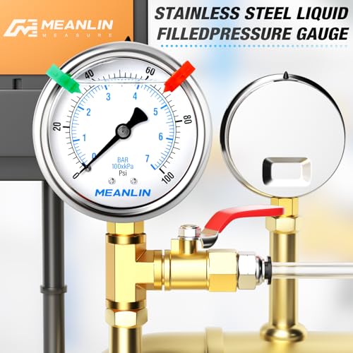 0~100Psi Liquid Filled Pressure Gauge 1