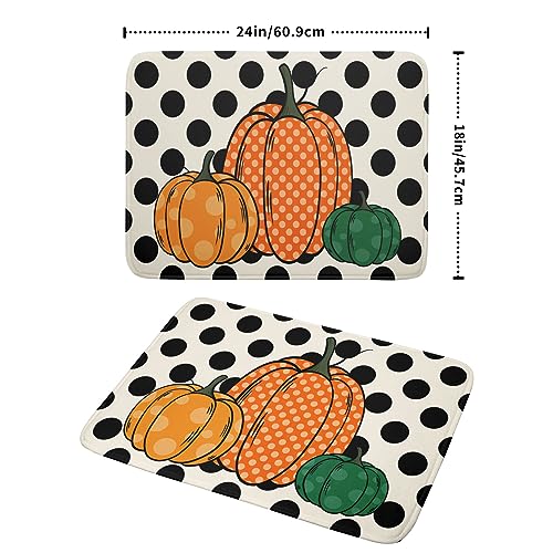 Autumn Pumpkin Dish Drying Mat for Kitchen Counter