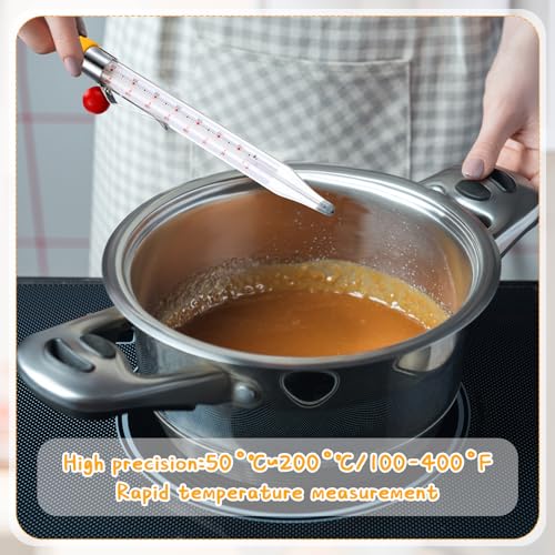 1 Pcs Candy Thermometer with Pot Clip 8"