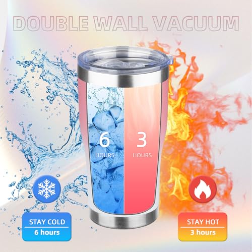 20oz Insulated Tumbler with Lid Straw Travel Coffee Mug