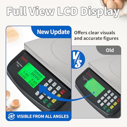 Large Kitchen Scale Black 40KG