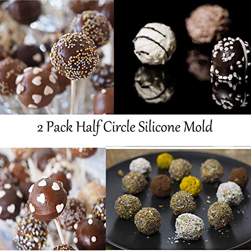 2 Pack 6 Cavity Semi Sphere Silicone Mold (2 Count)