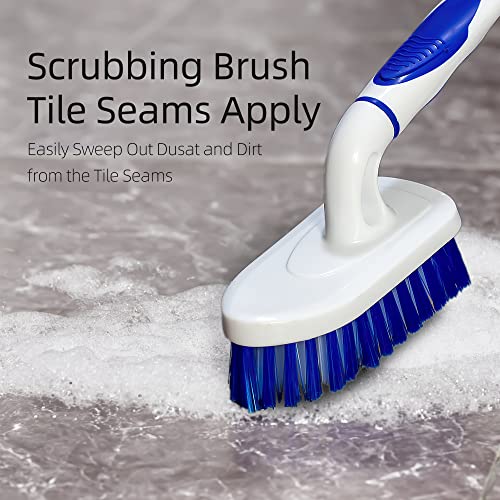 2 Pack Scrub Brush for Cleaning with Long Handle (2 Count)
