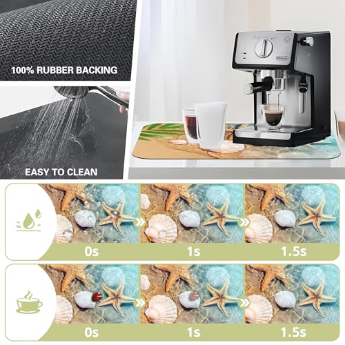 Dish Drying Mat for Kitchen Counter Absorbent Dish Coffee Mat 16"X24"