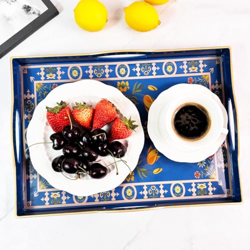 Boho Blue Decorative Tray