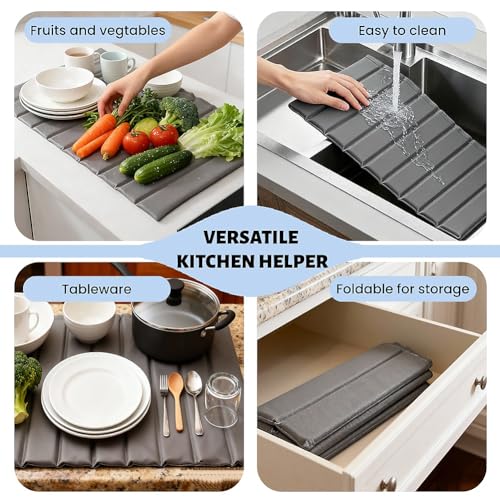 Large Stone Dish Drying Mat for Kitchen Counter