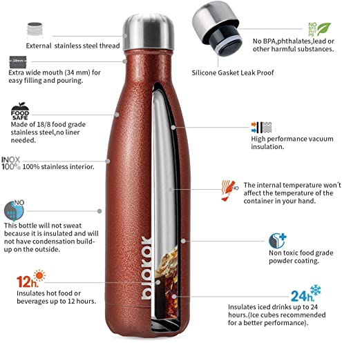 17 oz Small Insulated Water Bottle