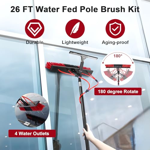 26ft Long Reach Solar Panel Cleaning Kit