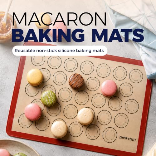 Macaron Baking Mat Silicone Non Stick (4 Count)