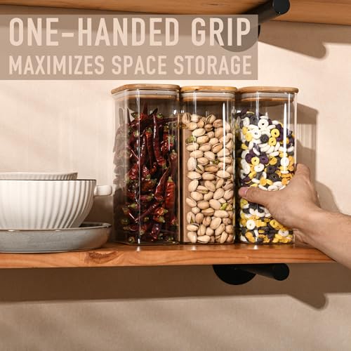 56oz 1.8Qt Rectangle Glass Storage Containers with Lids 4 (4 Count)