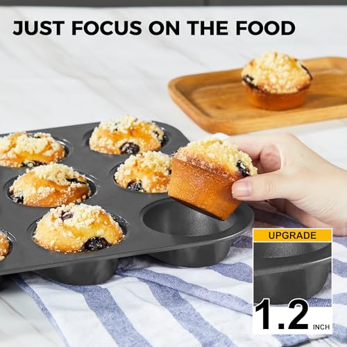 Muffin Pans with 120 Natural Parchment Liners (2 Count)