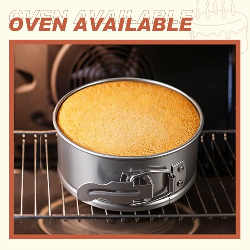 4 Pcs 4 Inch Springform Pan for Baking Mini Cheesecake Pans with Removable Bottom Nonstick Leakproof Round Cake Mold Spring Form Molds for Mini Cheesecake Pizza and Quiches (4 Count)