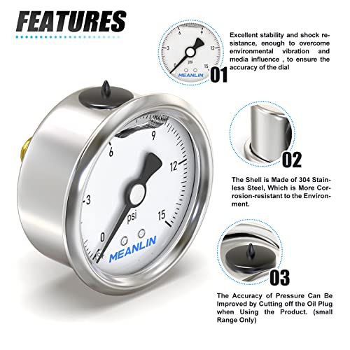 0~15Psi Stainless Steel 1