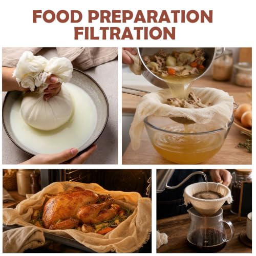20Pcs Unbleached Cheese Cloths for Straining 20x20Inch Reusable Value Pack