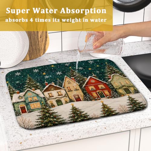 Christmas Dish Drying Mat