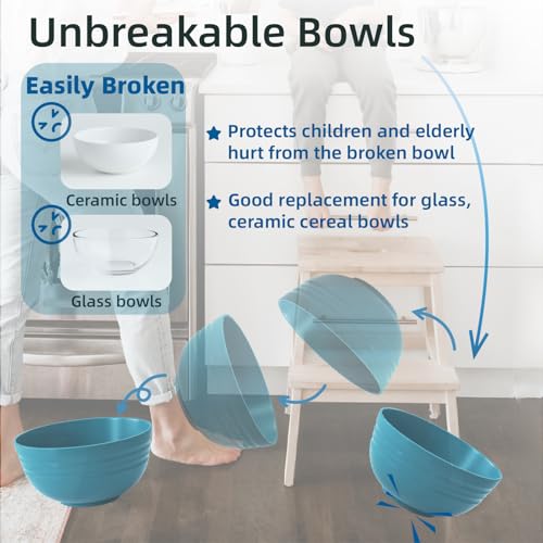 6 Pcs】Unbreakable Mixing Bowls Unbreakable Salad Bowls