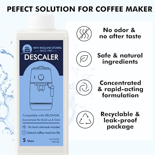 10 Uses DeLonghi Compatible Descaling Solution (33.8 Fl Oz)