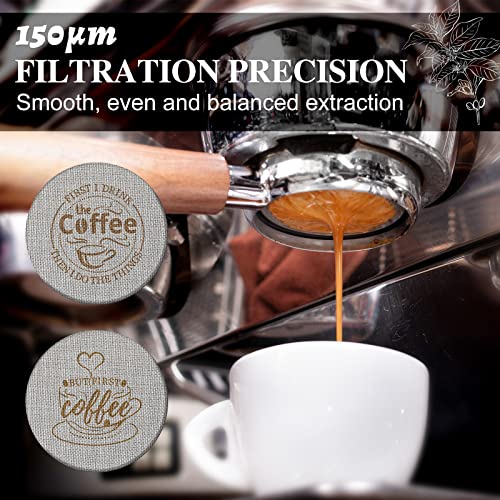 2 Pcs 53.3mm Espresso Puck Screen 1.7mm Thickness for Portafilter