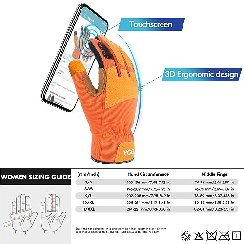 1 Pair Winter Lined Gardening Gloves Men