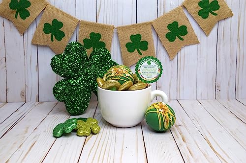 You're The Bomb Shamrock Themed Happy St. Patrick's Day Hot Cocoa Bomb Packaging Sticker Labels