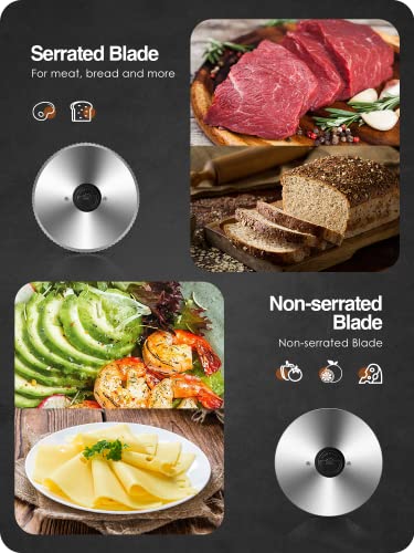 Electric Meat Slicer with Two 7.5” Stainless Steel Blades