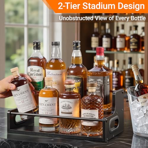 2 Tier Liquor Bottle Display Shelf