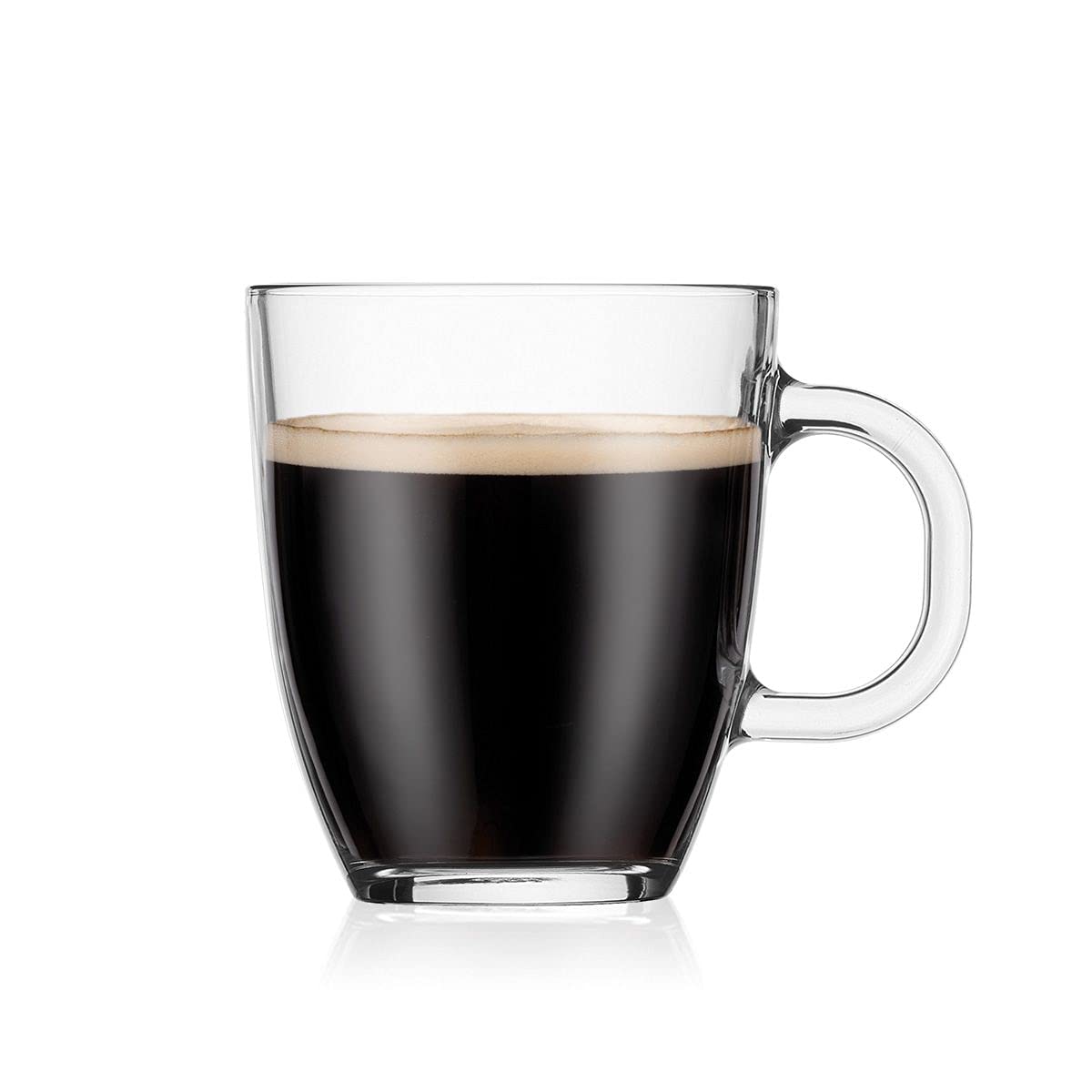 Dishwasher safe clear glass coffee mug