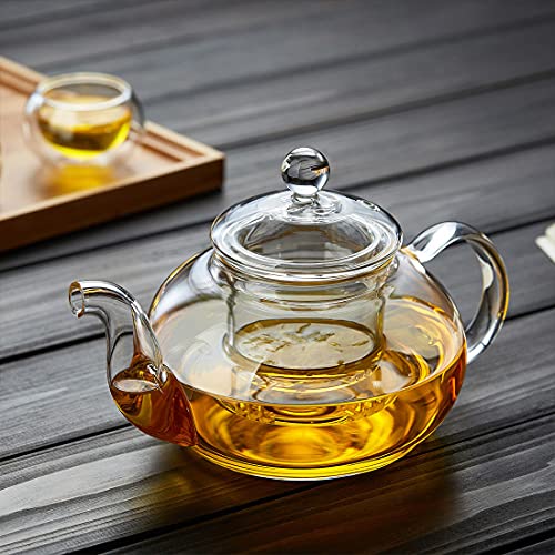 Glass Teapot with Removable Clear Infuser