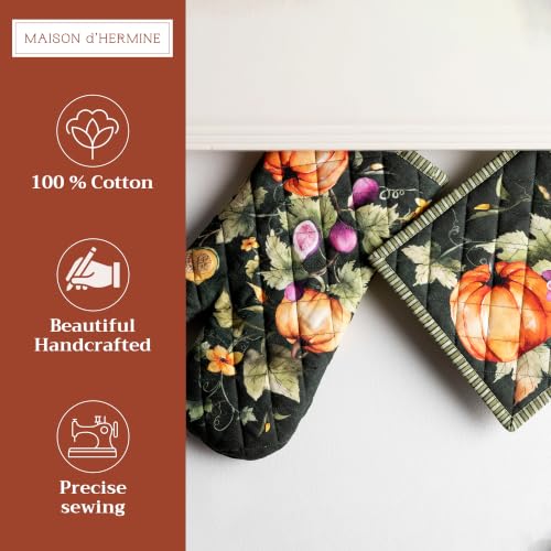 100% Cotton Oven Mitt & Pot Holder Set (2 Count)
